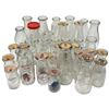 Image 1 : Group of Vintage Clear Glass Milk and Cream Bottles - Many with their cardboard tabs - Union Milk, N