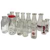 Image 3 : Group of Vintage Clear Glass Milk and Cream Bottles - Many with their cardboard tabs - Union Milk, N