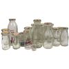 Image 4 : Group of Vintage Clear Glass Milk and Cream Bottles - Many with their cardboard tabs - Union Milk, N