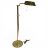 Image 1 : Brass Pharmacy Floor Lamp - Adjustable swing arm and adjustable head