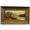 Image 1 : Original Scottish School Oil Painting - Believed to be of Kilchurn Castle, Loch Awe, Scotland - Sign