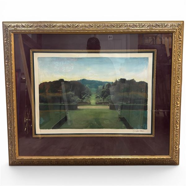 Signed Starlie Sokol Hohne Mixed Media Painting - Frame Dimensions: 39" x 22.5"