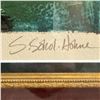 Image 2 : Signed Starlie Sokol Hohne Mixed Media Painting - Frame Dimensions: 39" X 22.5"