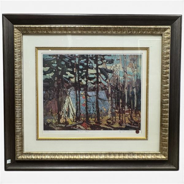 Tom Thompson "Artist's Camp"  Ltd. Editon Print #385/695 - Group of Seven Artist (Triple matted in a