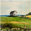 Image 5 : 1990 Signed Original Water Colour "Road to the Point" (Frame dimensions: 31.5" x 23.5")