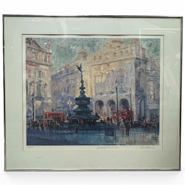 Allan W. Edwards "Piccadilly Circus - London" Ltd. Editon Print #304/350 * COA on reverse (Frame dim