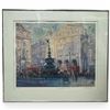 Image 1 : Allan W. Edwards "Piccadilly Circus - London" Ltd. Editon Print #304/350 * COA on reverse (Frame dim