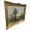 Image 2 : Vintage Impressionist Lithograph of a Pastoral Landscape - Signature may be Chandler - Lovely gilded