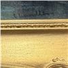 Image 3 : Vintage Impressionist Lithograph of a Pastoral Landscape - Signature may be Chandler - Lovely gilded