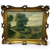 Image 1 : Vintage Pastoral Lithograph by Ullman New York - Signed Bolton - Lovely gilded frame (Frame dimensio