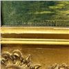 Image 3 : Vintage Pastoral Lithograph by Ullman New York - Signed Bolton - Lovely gilded frame (Frame dimensio