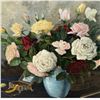 Image 4 : Original Boris Krilov Oil Painting on Canvas "Still Life with Flowers" Signed by Artist (Frame dimen