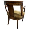 Image 4 : Antique Directoire-Style Oak Arm Chair with Green Velvet Upholstery & Nail Head Detail