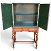 Image 3 : Dutch Raised Chinoiserie Cabinet with Brass Hardware (13.5" x 28" x 51.5" tall)