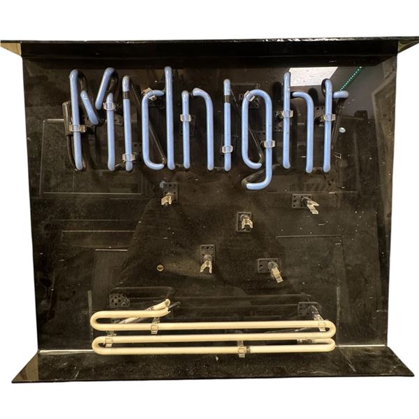 Illuminated Neon "Midnight" Bar Sign (3" x 24" x 20" tall)
