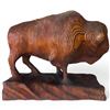 Image 3 : Hand Carved Wood Bison in Spruce Signed Harry 7.5x3.5x6.5"