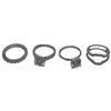 Image 2 : 2 New Sterling Silver Crystal Wedding Ring Sets (4 Ct Crystal Center Stones) Ring Boxes Included