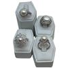 Image 1 : 4 New Rings Stamped .925 (Faux Pearl and Crystal) longest ring face is 22 mm * Total weight: 24 gram