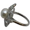 Image 3 : 4 New Rings Stamped .925 (Faux Pearl and Crystal) longest ring face is 22 mm * Total weight: 24 gram