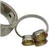 Image 3 : 4 New Rings Stamped .925 (Natural Stone, Citrine Crystal and Lucite) longest ring face is 31mm * Tot