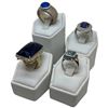 Image 2 : 4 New Rings Stamped .925 (Blue Natural Gems and Blue & Clear Crystals) longest ring face is 29 mm *