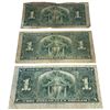 Image 2 : Three 1937 Bank of Canada One Dollar Bank Notes (2 Gordon/Towers (NL & JM Series) and 1 Coyne/Towers