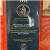 Image 2 : 1998 Sterling Silver RCMP Dollar & Collector Pin Set Sealed in Folder ( 25.175 gram coin and 2.4 gr