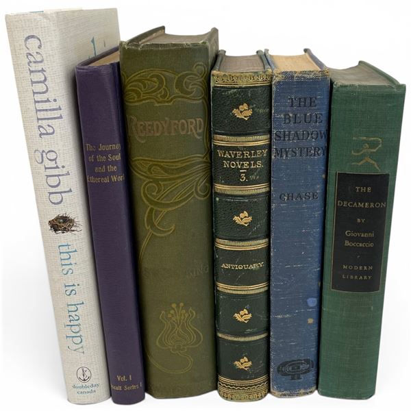 6 Vintage Collectible Books -  Featuring: 2015 "This is Happy" Autographed by Camilla Gubb Memoire,