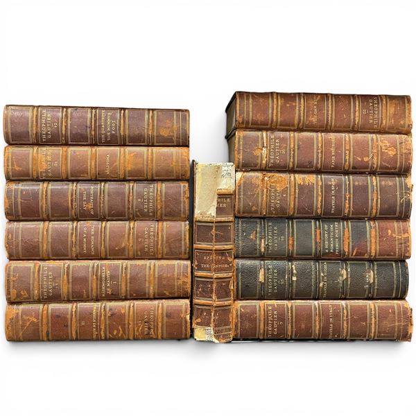 13 Vintage Collectible Books by Theophile Gautier