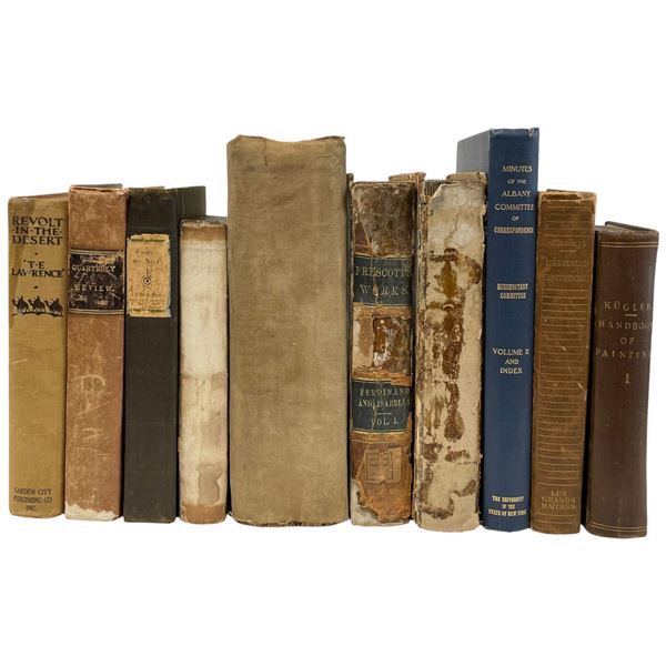 10 Vintage Collectible Books - Featuring: "Revolt in the Desert" by T. E. Lawrence, and more