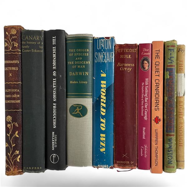 10 Vintage Collectible Books - Featuring: Signed 2004 1st Editon "The Quiet Canadians" Autographed b