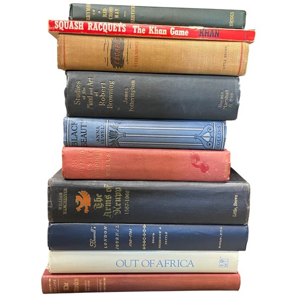 10 Vintage Collectible Books - Featuring: Signed with Rare Royalty Signature "Squash Racquets - The