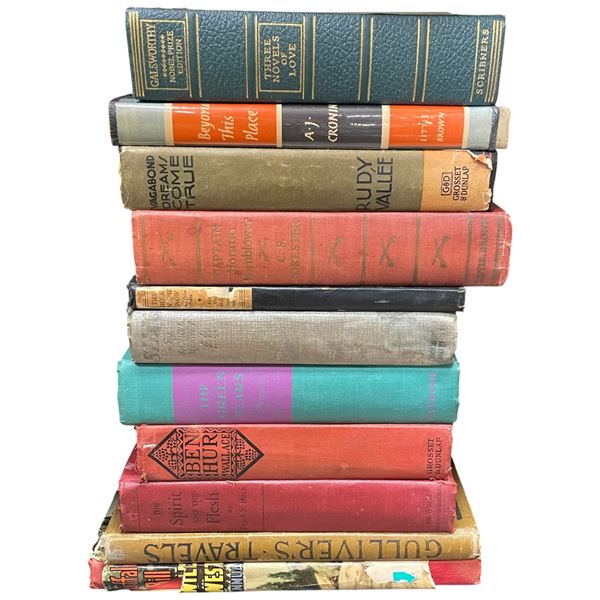 11 Vintage Collectible Books - Featuring: 1953 "Gulliver's Travels - Beyond This Place" by A. J. Cro