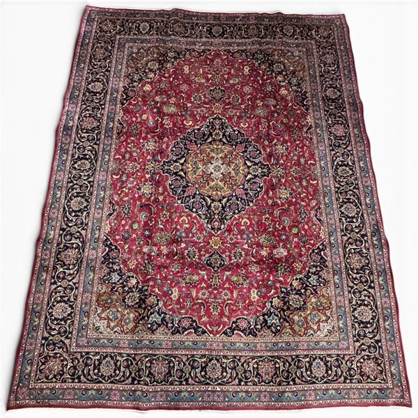 100% Hand Knotted Rug Made in Iran Kashmar Region Very Large Fine Texture 12'7"x9'6" Beautiful