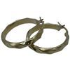 Image 1 : 18KT Gold Hoop Earring - Stamped .750 - 3.5mm thick x 21mm diameter - Total weight: 2 grams