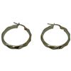 Image 3 : 18KT Gold Hoop Earring - Stamped .750 - 3.5mm thick x 21mm diameter - Total weight: 2 grams