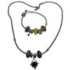 Image 1 : Vintage Pandora Sterling Silver Necklace and Bracelet - All Charms are stamped .925 ALE - Total Weig