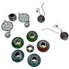 Image 1 : Pandora Sterling Silver Convertible Earrings & 9 Charms - All Stamped .925 ALE - Total weight: 32.9