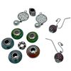 Image 2 : Pandora Sterling Silver Convertible Earrings & 9 Charms - All Stamped .925 ALE - Total weight: 32.9
