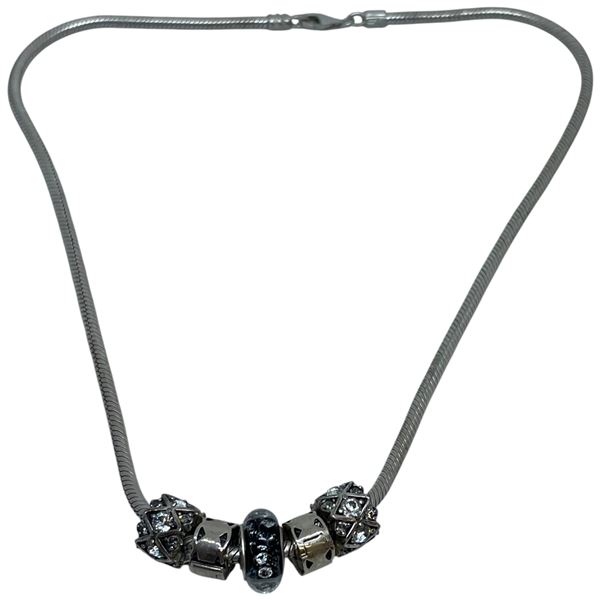 Chamila 18" Sterling Silver Charm Necklace - Charms are stamped Charm & Charmila .925 - Total weight