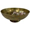 Image 4 : Brass Bowl of World Coins and Tokens * Pedestal Bowl is 9" diameter x 2.5 "deep