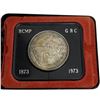 Image 2 : 1973 Canada RCMP Commemorative Silver Dollar Coin - 50% Silver - Uncirculated with Patina
