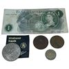 Image 1 : Group of UK & Canada Coins & Tokens (1967 Bank of England One Pound Note, 1962 Large Penny, 1983 Pou