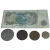 Image 2 : Group of UK & Canada Coins & Tokens (1967 Bank of England One Pound Note, 1962 Large Penny, 1983 Pou