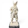 Image 1 : Vintage Italian Santini Bonded-Marble Viking Warrior Statue, Mid-Century Signed A. Santini 18" tall
