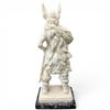 Image 4 : Vintage Italian Santini Bonded-Marble Viking Warrior Statue, Mid-Century Signed A. Santini 18" tall