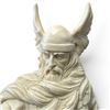 Image 5 : Vintage Italian Santini Bonded-Marble Viking Warrior Statue, Mid-Century Signed A. Santini 18" tall