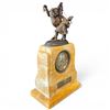 Image 7 : Vintage Marly Horse Mantel Clock with Hungarian 1950 Plaque, Wintermantel & Szombathy 14" Tall