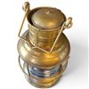 Image 2 : Vintage Perko Brass Ship's Anchor Lantern with Clear Fresnel Lens, Early 20th Century 12.5" Tall