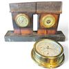 Image 1 : Vintage Brass Weather Station with Powell River Mill No.1 Commemorative Plaque, C.1912-1985 8.5"x13"